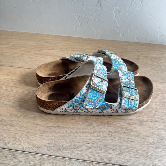 Birkenstock Arizona Birko-Flor Flower Boho Sandals - Picture 2 of 6
